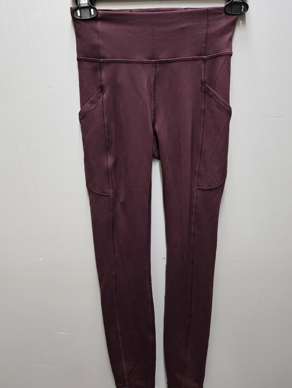 Lululemon Leggings Women's 2 Invigorate High Rise Yoga Active Pants 26" Burgundy